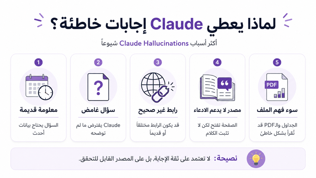 Common causes of Claude hallucinations, wrong answers, broken links, and PDF interpretation errors
